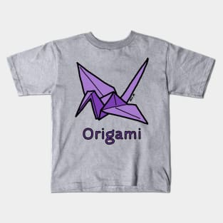 Origami Crane Japanese design in color Kids T-Shirt